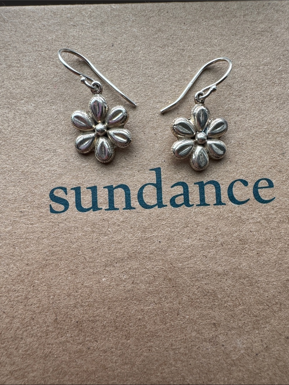 Sundance Silver Floral Drop Earrings